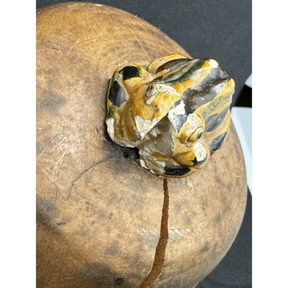 Old Hand Carved Wooden Skull Mini Humidor w Snake Japanese- App 4.5” Tall Read* - Picture 6 of 14